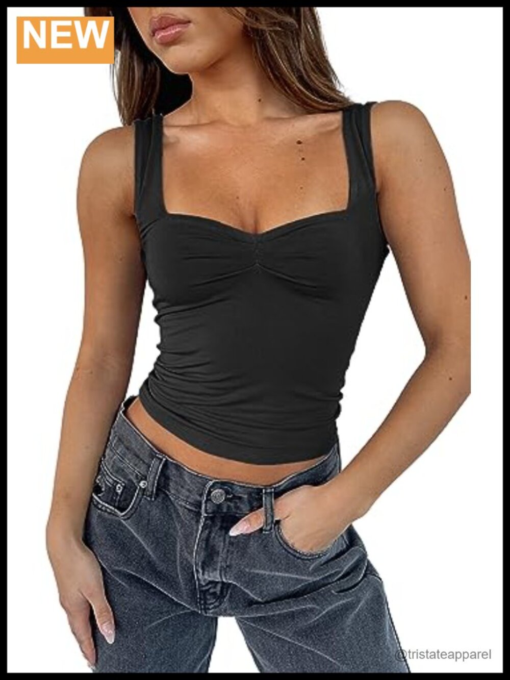 Women's Sleeveless Backless Crop Cami Pleated Bustier Sweetheart Neck Y2K Top
